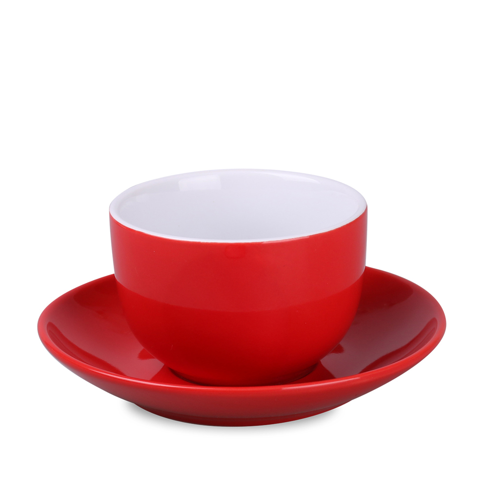 Tasse Sonata Premium 220ml rot/weiß