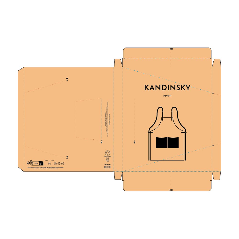 Kandinsky Schürze recy. Baumwolle 280 gsm - Marineblau