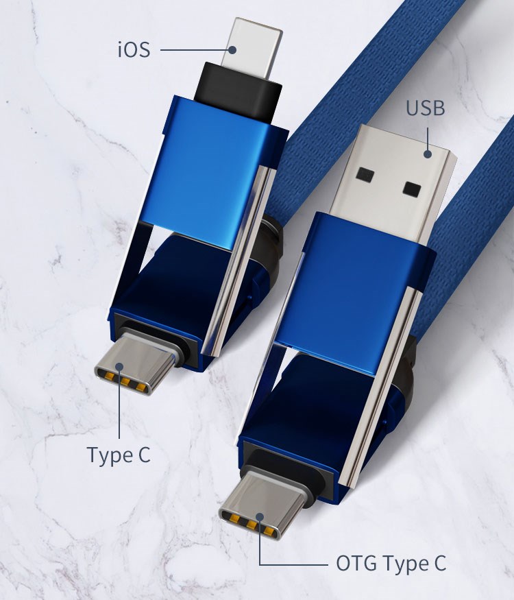 4 in 1 Schlüsselanhänger Ladekabel