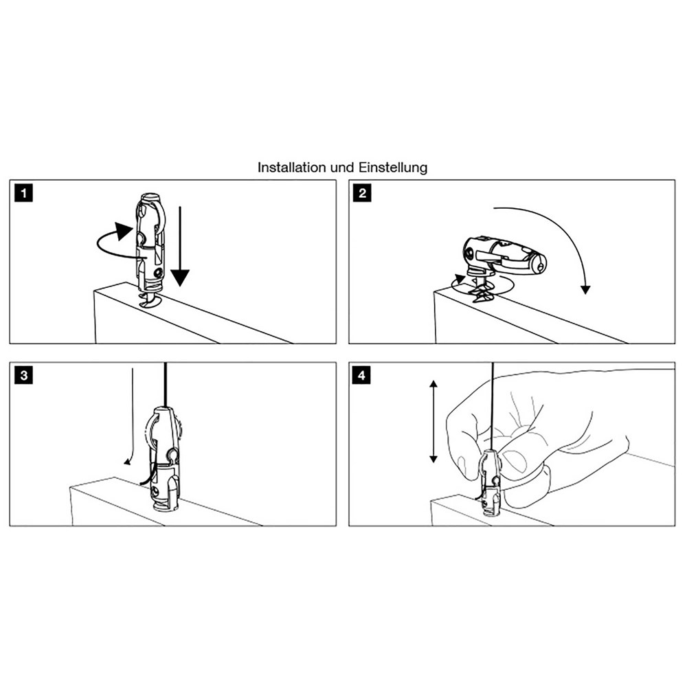 Drahtseilaufhängung für Schallschutzplatten 2,5 cm Stärke