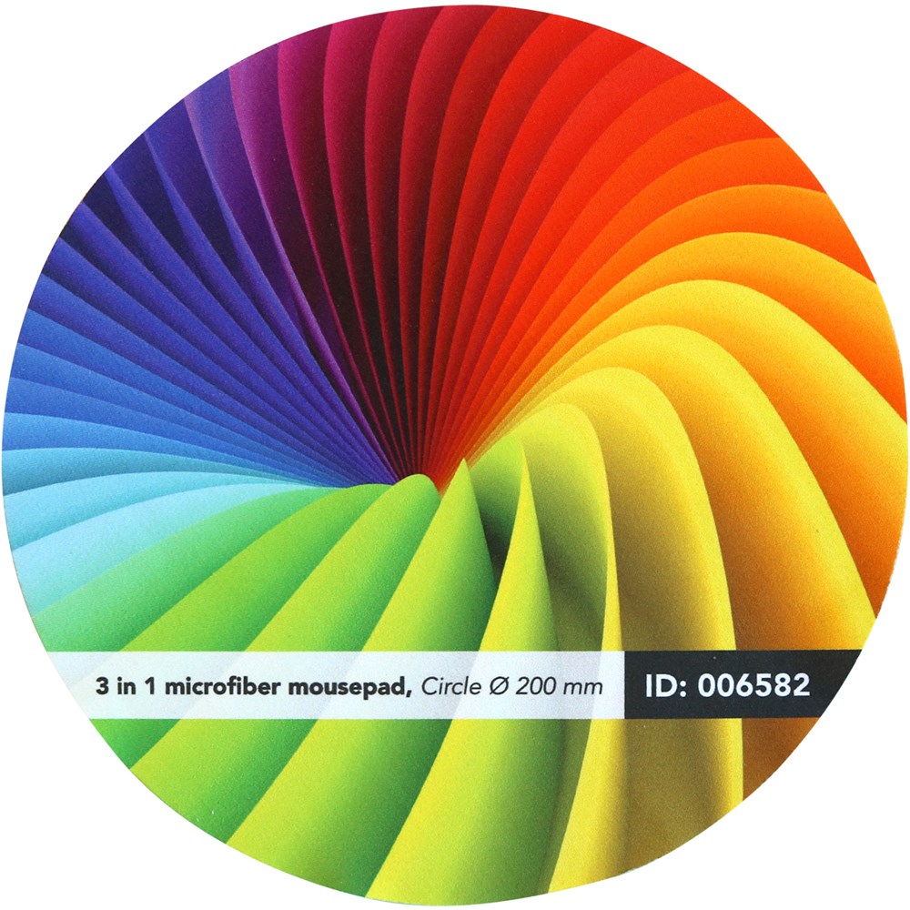 3 in 1  Mikrofaser Mousepad,  Circle 200 mm