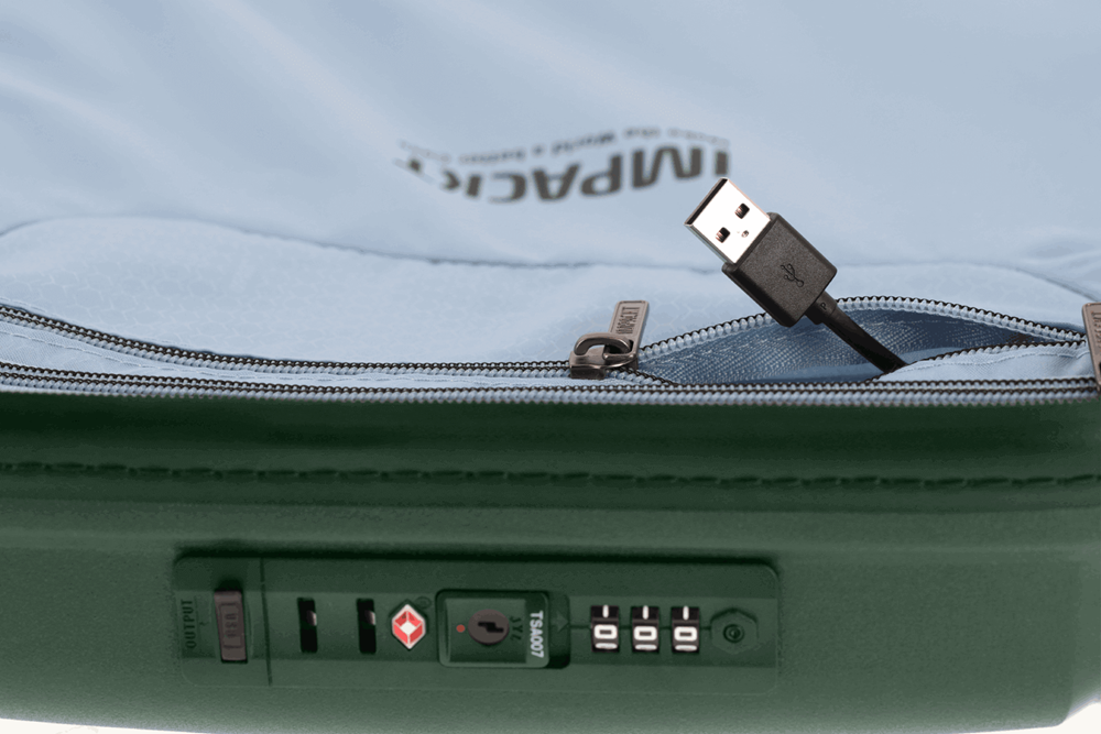 IMPACKT IP1 4w Trolley S m.USB Port, Deep sea green