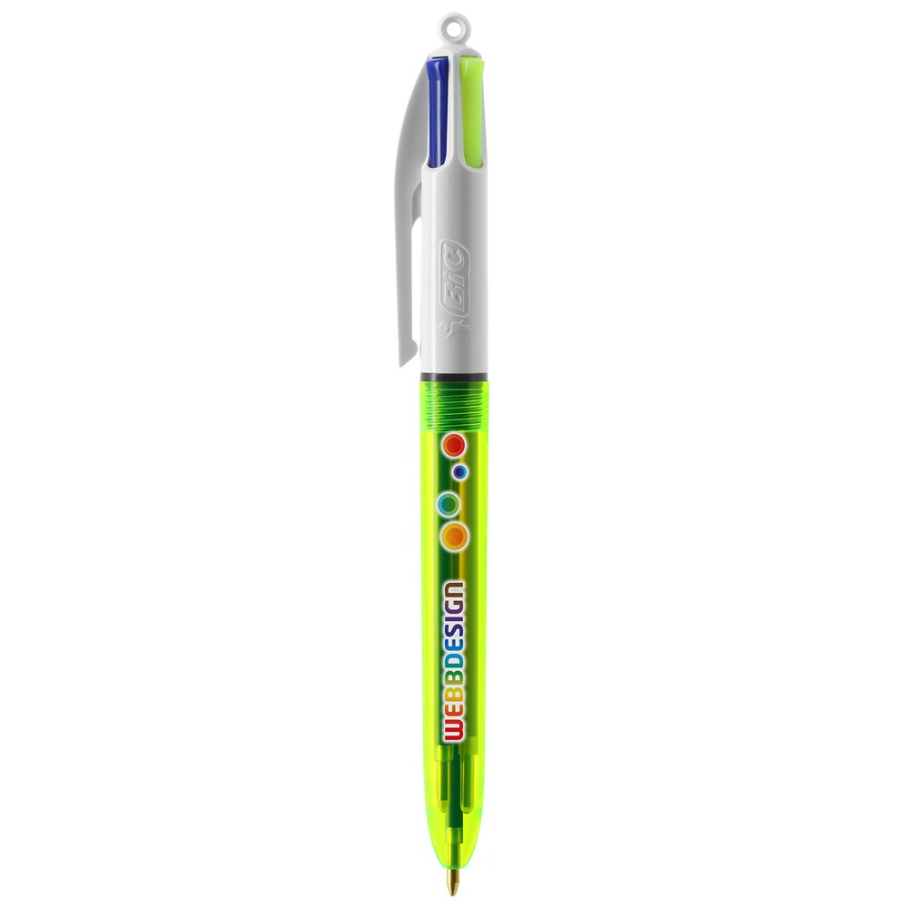 BIC® 4 Colours Fluo Kugelschreiber + lanyard