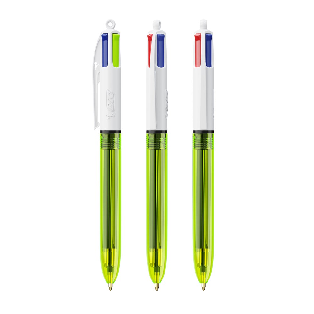 BIC® 4 Colours Fluo Kugelschreiber + lanyard