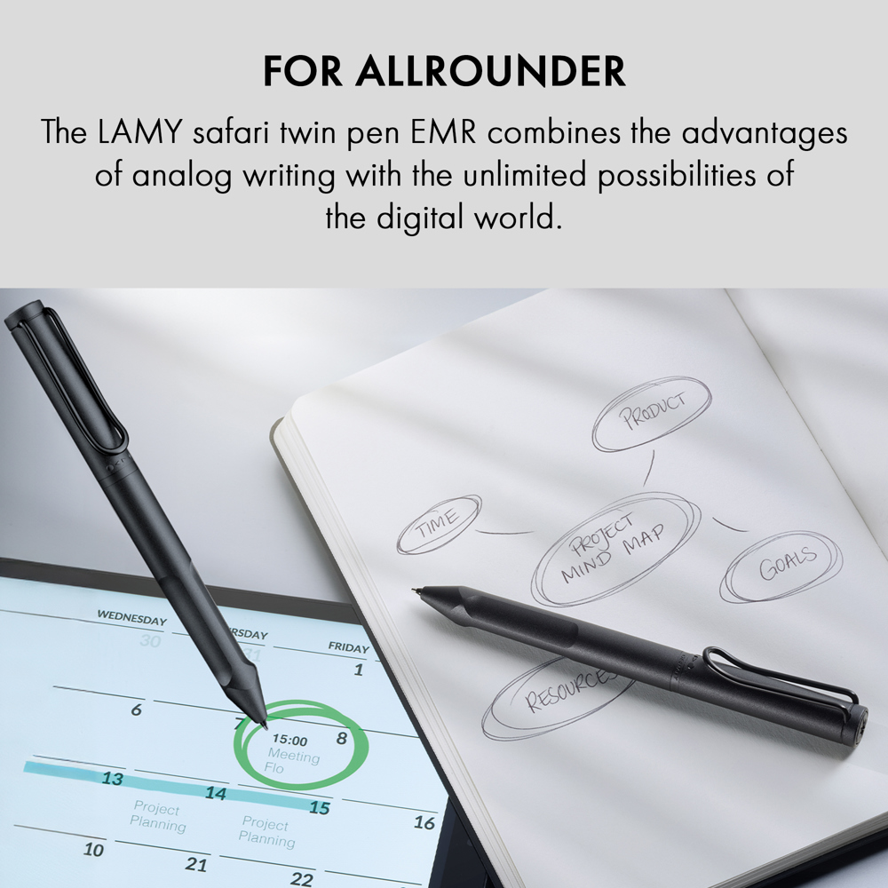 Digital Writing LAMY safari twin pen all black EMR all-black