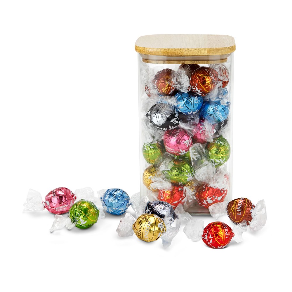 Lindor Team-Glas Frohe Ostern mit 35 Lindt Lindorkugeln