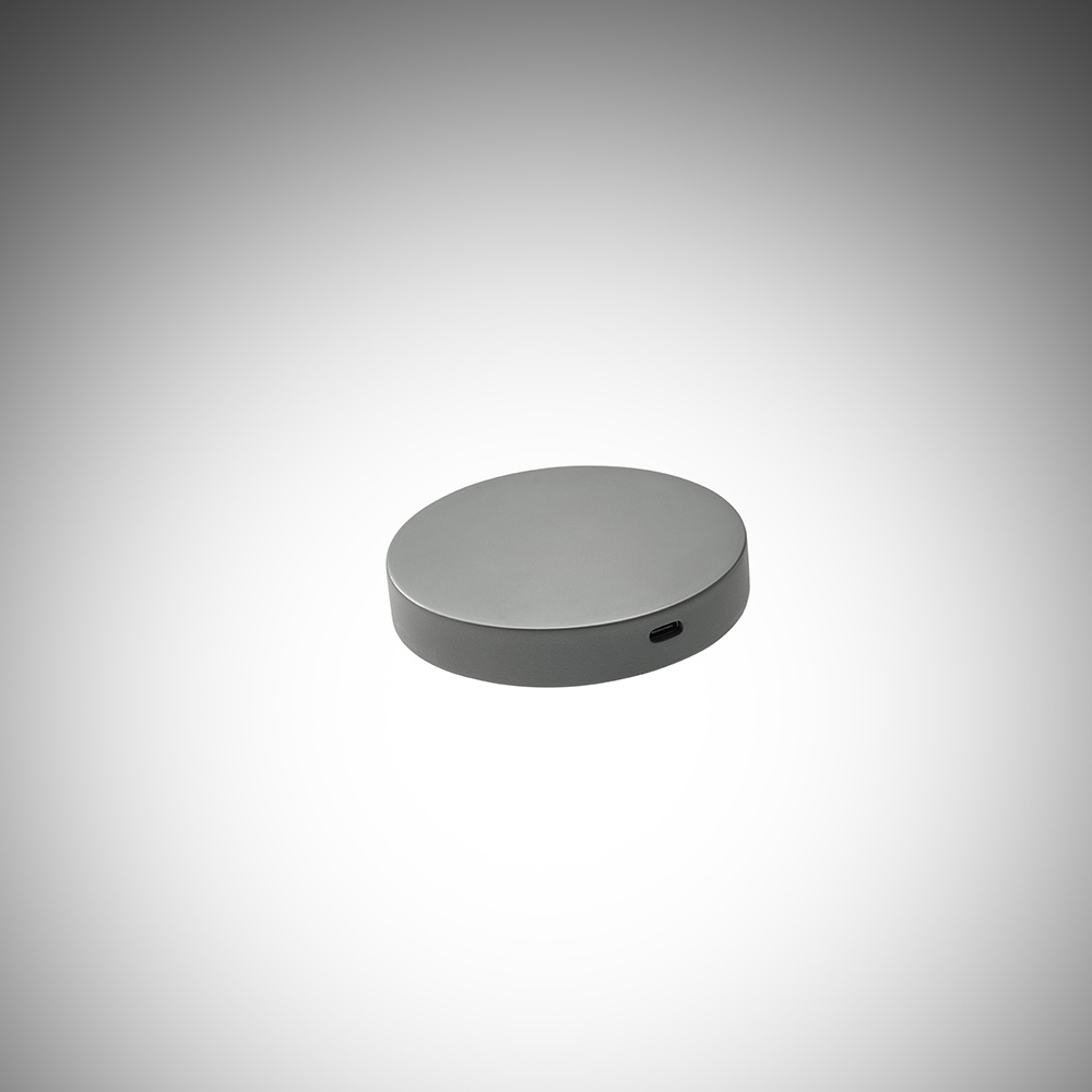 Lovelace Wireless Charger aus Kalkstein. 15 W. USB-C-Anschluss - Grau