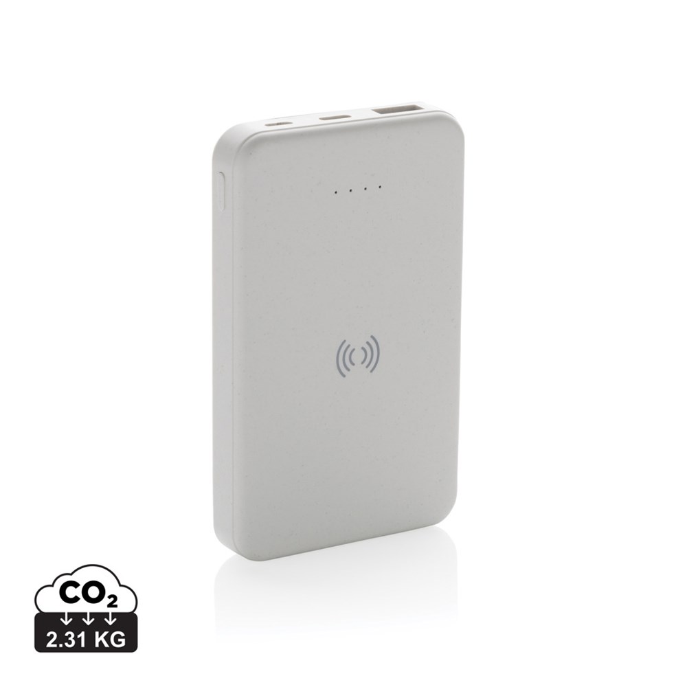 5.000mAh 5W Wireless Powerbank aus RCS recyceltem Kunststoff